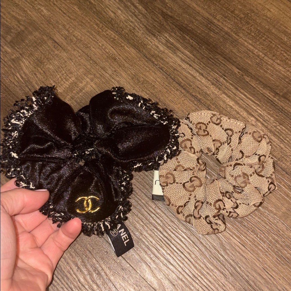 Gucci and Chanel scrunchie GWP set of 2